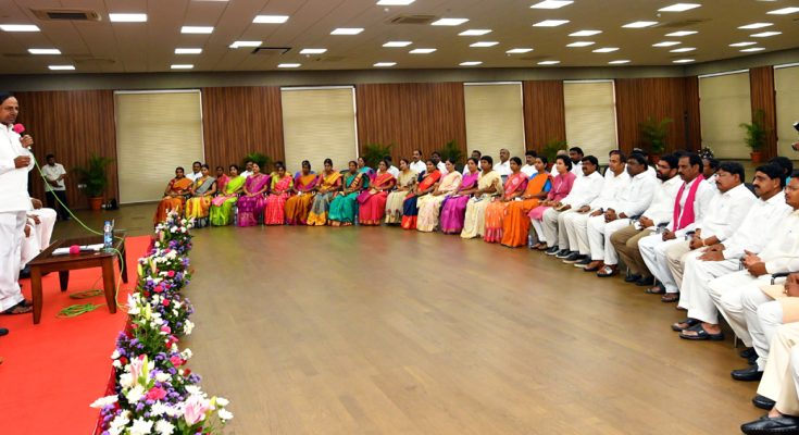 CM KCR held meeting with newly appointed ZPs