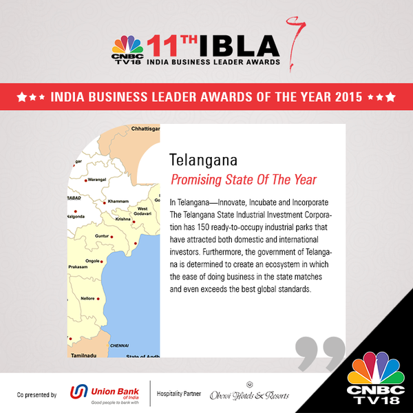 CNBC-TV18 Promising State of The Year Telangana