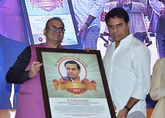 Minister KT Rama Rao recieved SKOCH IT Minister of theYear