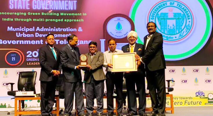 Telangana-MAUD-Department-conferred-with-Green-Champion-Award