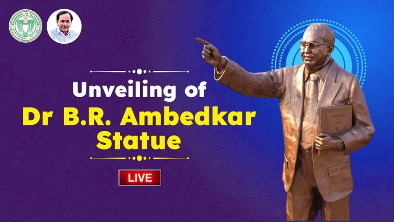 Unveiling of the 125-foot-tall statue of Dr. B.R. Ambedkar