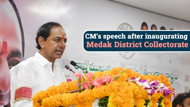 CM tour of Medak Dist.